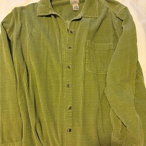 L.L. Bean Women’s Olive Corduroy Shirt Jacket